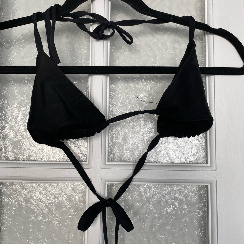 Black String Bikini Top